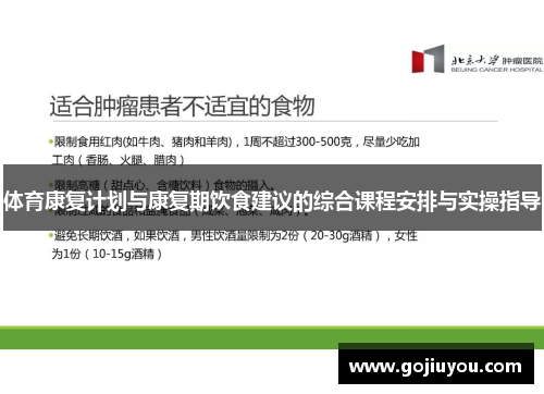 体育康复计划与康复期饮食建议的综合课程安排与实操指导